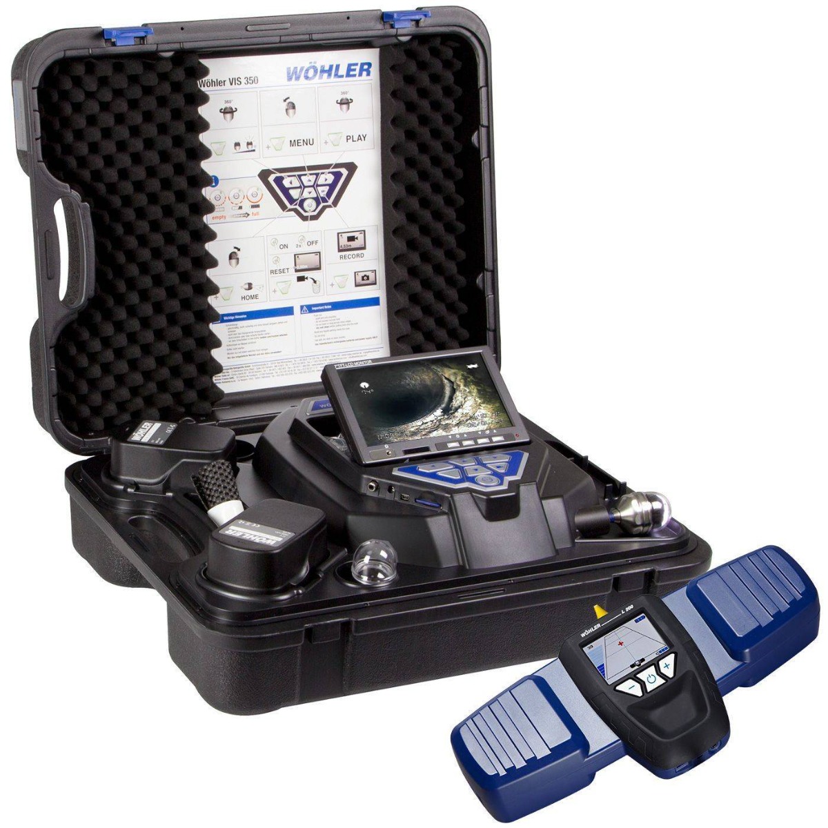 WOHLER VIS350 Plus Inspection Camera with 1.5" & 1" Camera Head and Locator