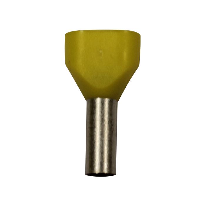 Eclipse Tools Pro'sKit Twin Yellow Wire Ferrules, 2x10 AWG x 26mm, 100 pcs