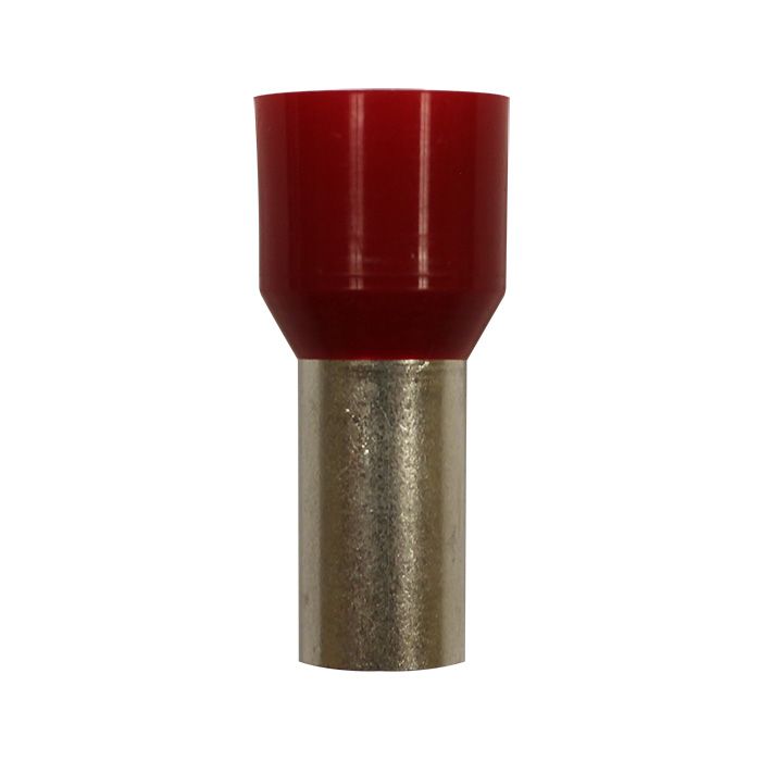 Eclipse Tools Pro'sKit Insulated Red Wire Ferrules, 2 AWG x 22mm, 25 pcs