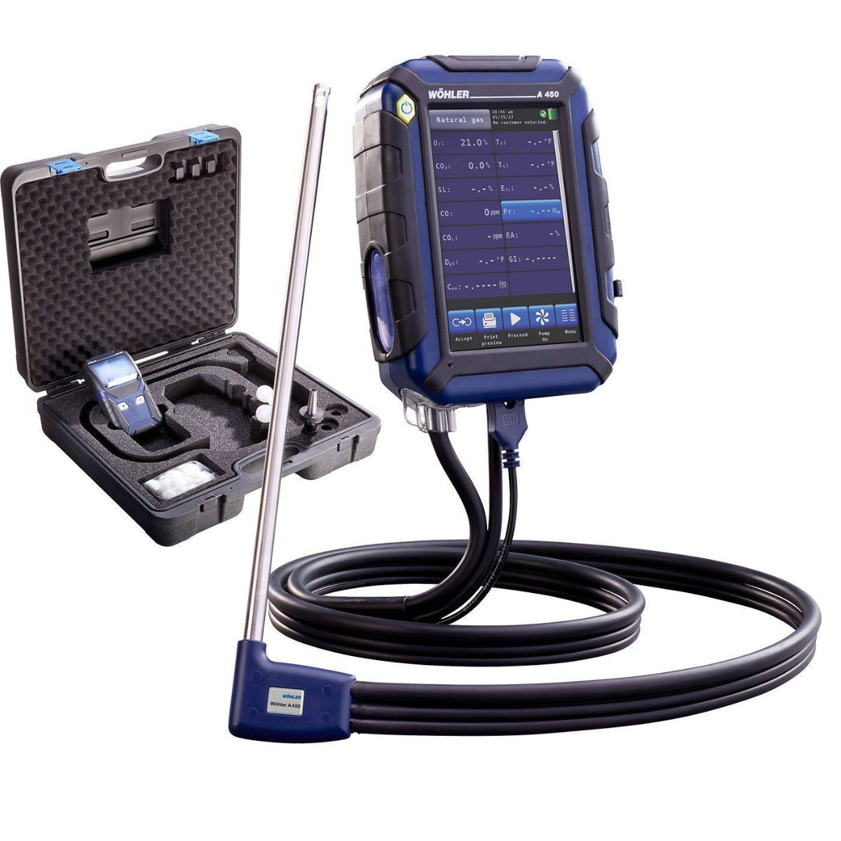 WOHLER A450L Combustion Analyzer Advanced Set - 5,000 ppm