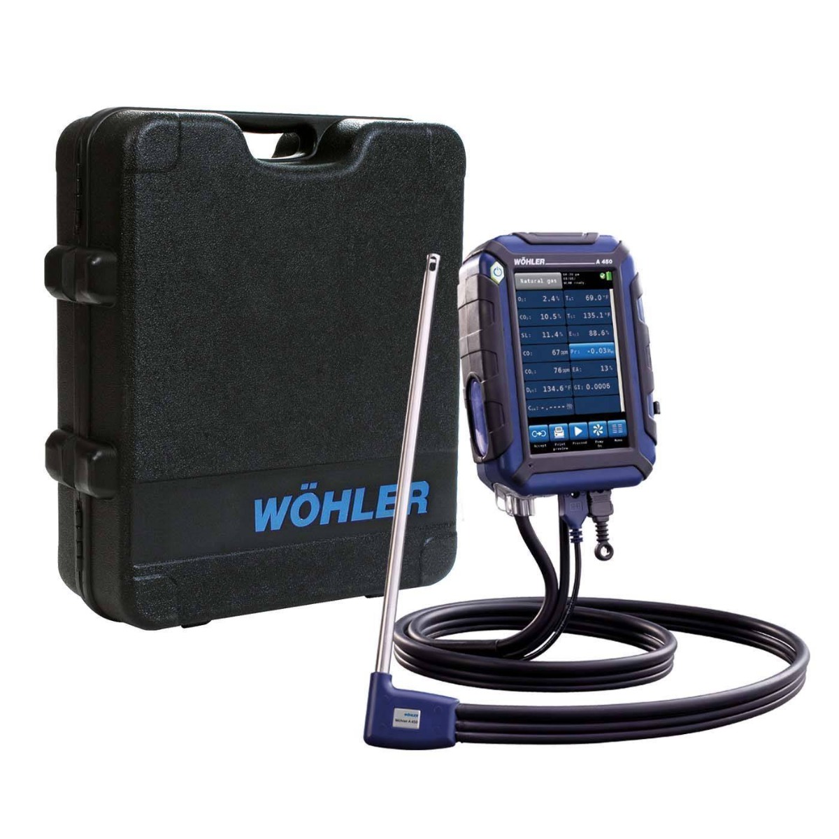 WOHLER A450 Combustion Analyzer Standard Set - 10,000ppm