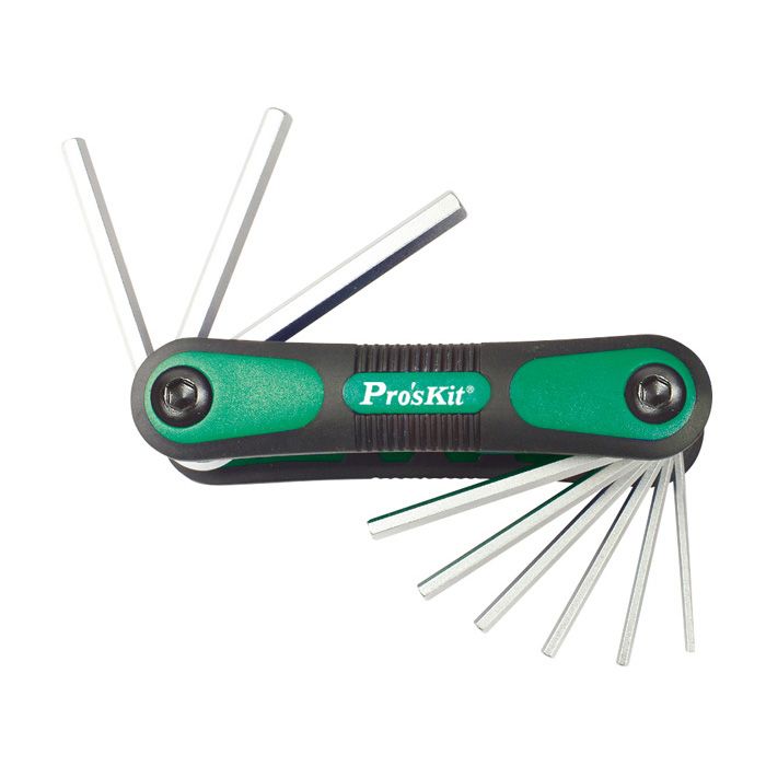 Eclipse Tools Pro'sKit 9 Pc Folding Hex Key Set - Inch