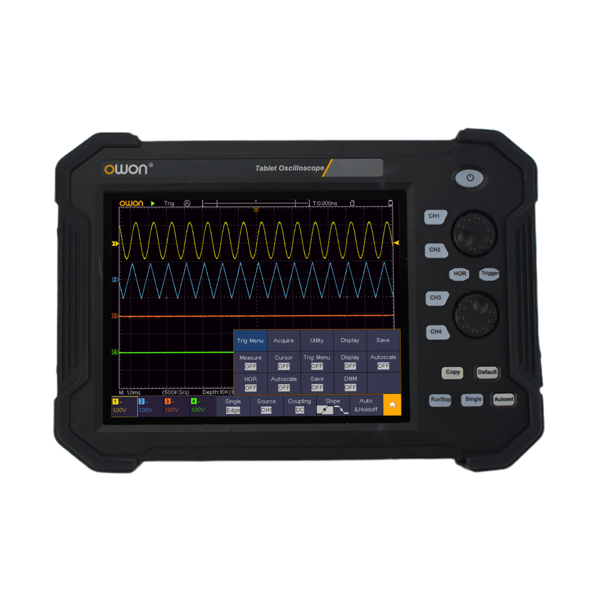 OWON TAO3104 4-Channel 8bit 100MHz 1Gs/s Tablet Oscilloscope