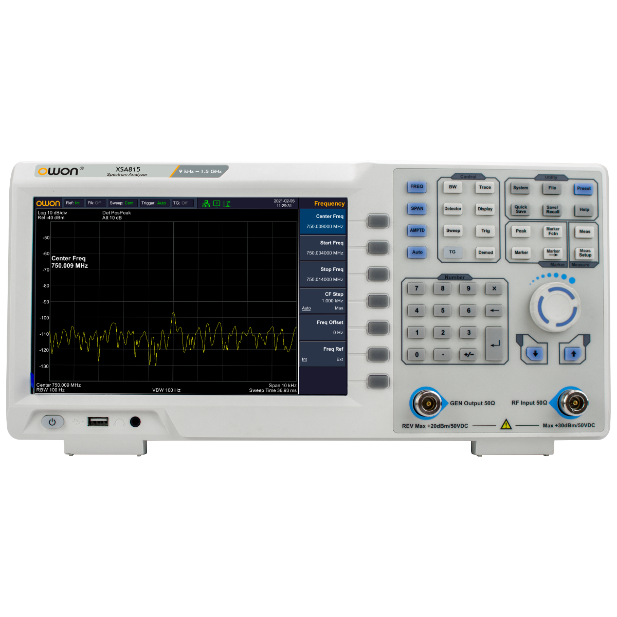 OWON XSA815 9kHz to 1.5GHz Spectrum Analyzer