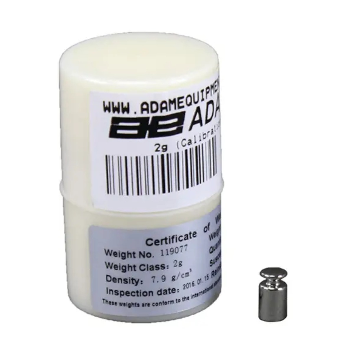 Adam Equipment F1 2g Stainless Steel Calibration OIML Weight