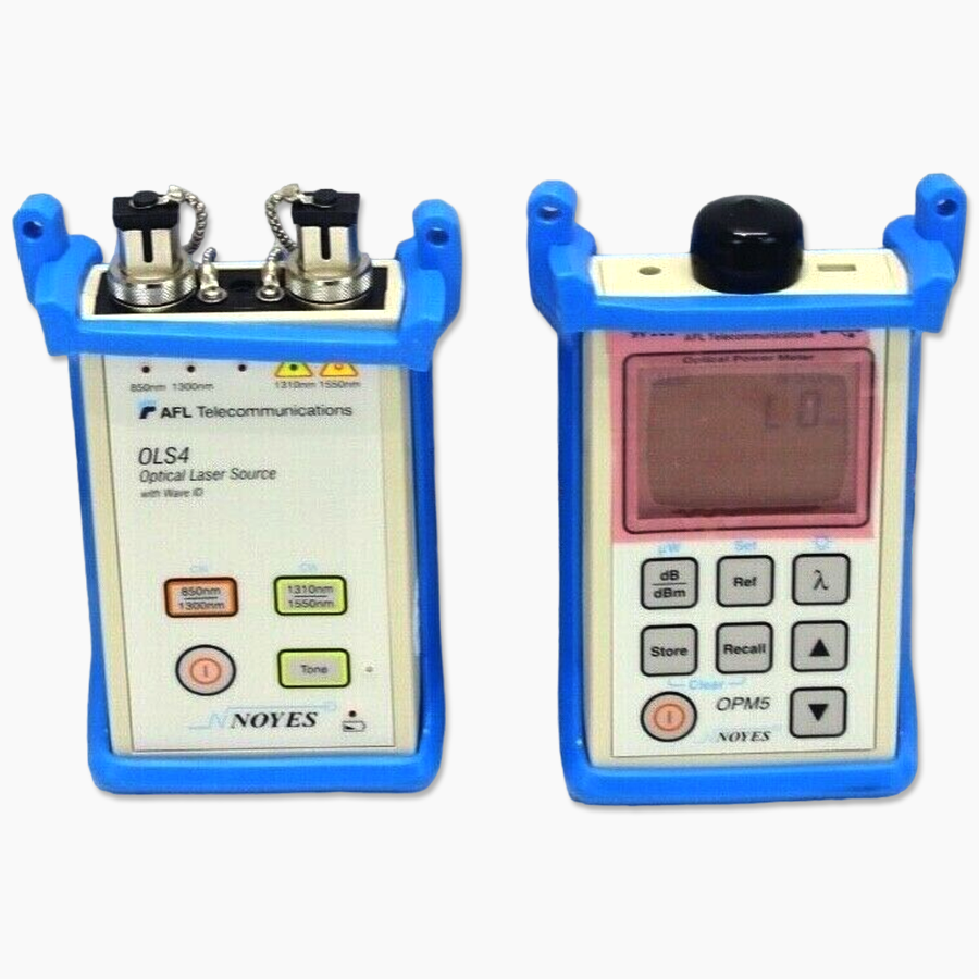 AFL Noyes SMLP5-5 ST SM MM Fiber Optic Loss Test Set OLS4 OLS-4 OPM5 SMLP 5-5