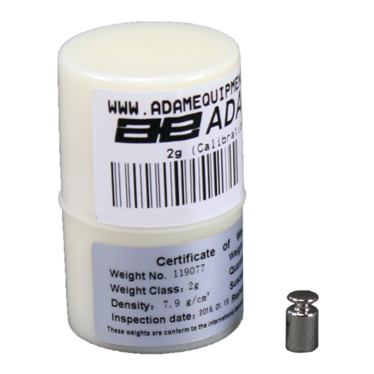 Adam Equipment ASTM 3 - 2g Stainless Steel Calibration Weight