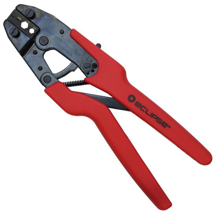 Eclipse Tools Pro'sKit Crimper, Ratcheted, Ergo-Lunar Series, HDTV BNC/TNC 3-pc coax connectors, .