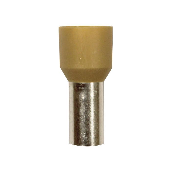Eclipse Tools Pro'sKit Insulated Beige Wire Ferrules, 2 AWG x 30mm, 25 pcs