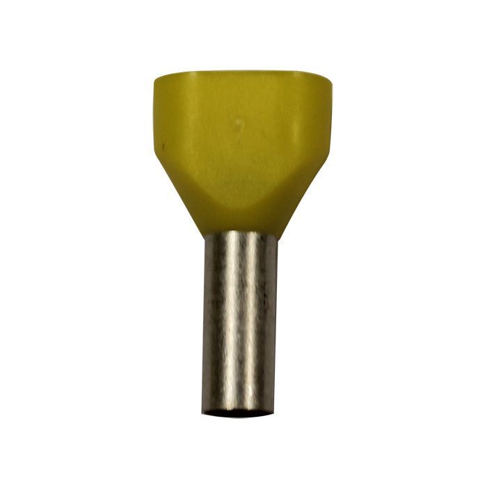 Eclipse Tools Pro'sKit Twin Yellow Wire Ferrules, 2x10 AWG x 26mm, 100 pcs