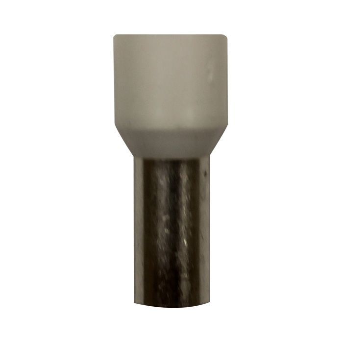 Eclipse Tools Pro'sKit Insulated White Wire Ferrules, 6 AWG x 22mm, 100 pcs