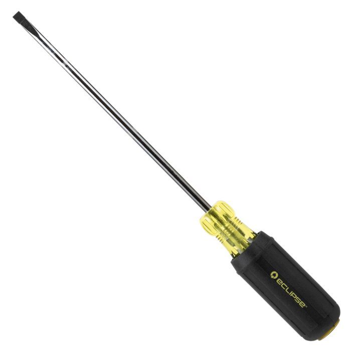 Eclipse Tools Pro'sKit Flat Blade Rubber Grip Screwdriver 3/16 x 6"