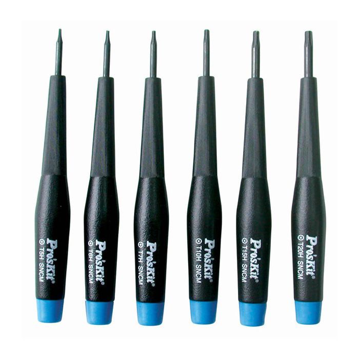  Eclipse Tools Pro'sKit 6 Piece Precision Security Star Tip Screwdriver Set