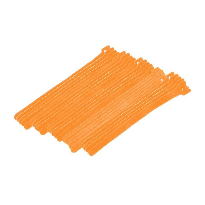 Eclipse Tools Pro'sKit Hook and Loop Cable Ties, 8" Orange, 25 PK
