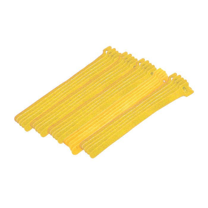 Eclipse Tools Pro'sKit Hook and Loop Cable Ties, 8" Yellow, 25 PK