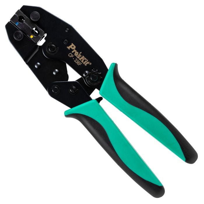 Eclipse Tools Pro'sKit Lunar Crimper for Yellow and Blue Insulated Flag Terminals AWG 16-10