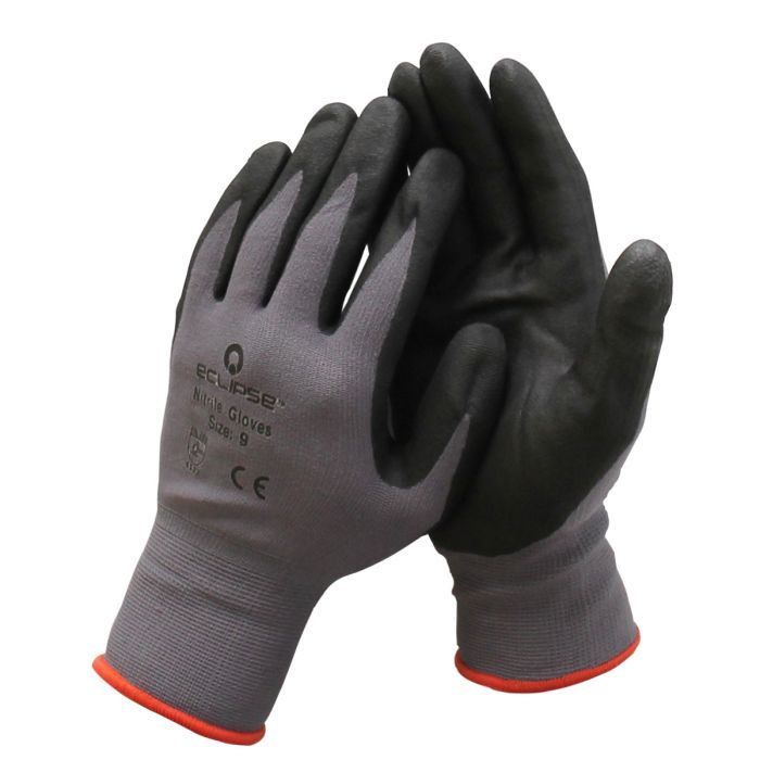 Eclipse Tools Pro'sKit Nitrile Coated Work Gloves (Large, Size 9)