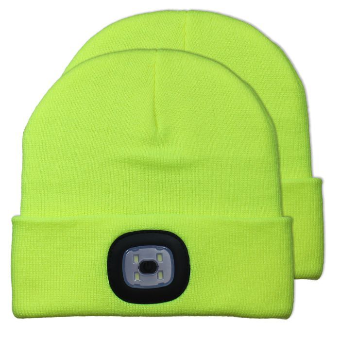 Eclipse Tools Pro'sKit USB LED Rechargeable Beanie Headlight Yellow 2-Pack