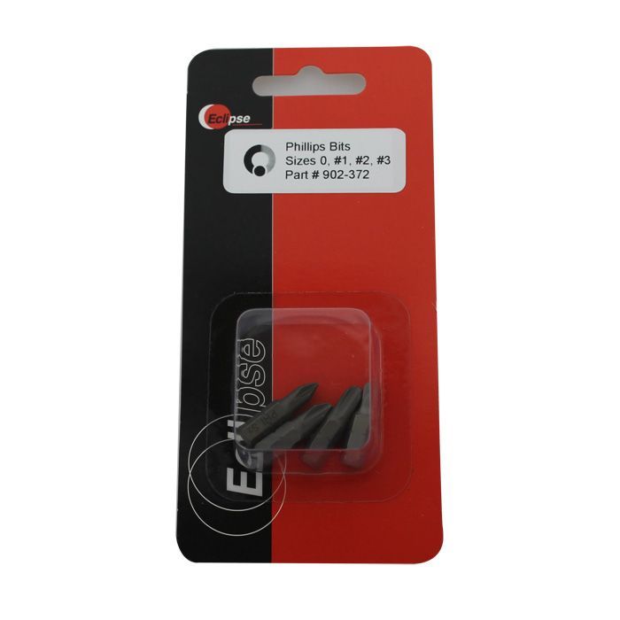 Eclipse Tools Pro'sKit 4 PC PHILLIPS1" INSERT BIT SET-SIZES 0,#1,#2,#3