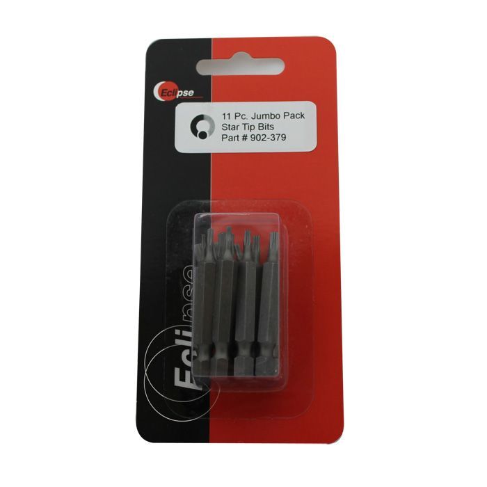Eclipse Tools 11 Pc Jumbo Pack Assorted Star Tip 1-15/16" Power Bit Set
