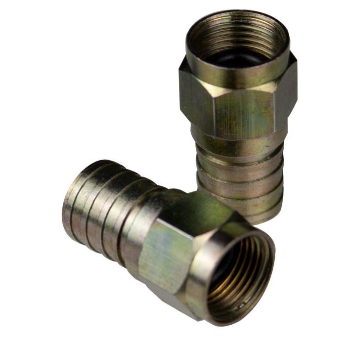 Eclipse Tools Pro'sKit Hex Crimp CATV F Connectors, RG6Q, 10 Pack