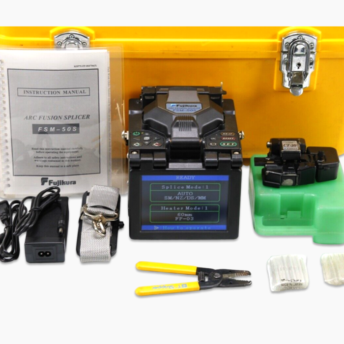 Fujikura FSM-50S SM MM Fiber Core Alignment Fusion Splicer w/ Cleaver CT-30 50S