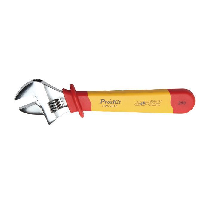 Eclipse Tools Pro'sKit 1000V Insulated Adjustable Wrench - 10"