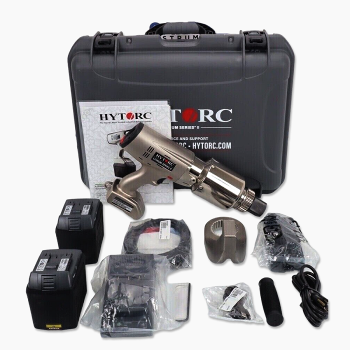 Hytorc LST-5000 Torque Gun
(2) 36V batteries 
Battery charger
Reaction arm
Side handle 
USB Interface Cable 
Adjustment tool
Power cord for charger
User instructions 