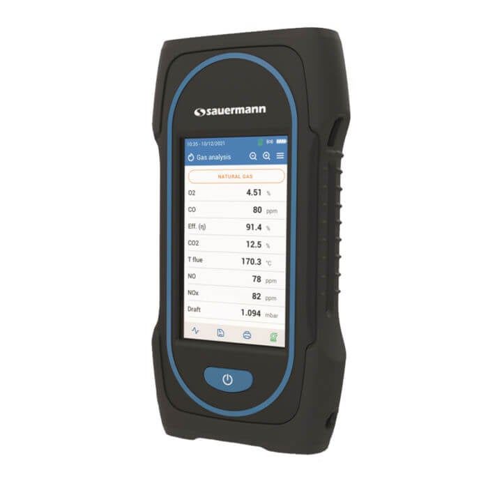 Sauermann E Instruments Si-CA 030 Kit 2BS is a Gas Analyzer Kit 2BS, Includes O2 & CO Sensors, 300mm Probe, 3m Dual Hose