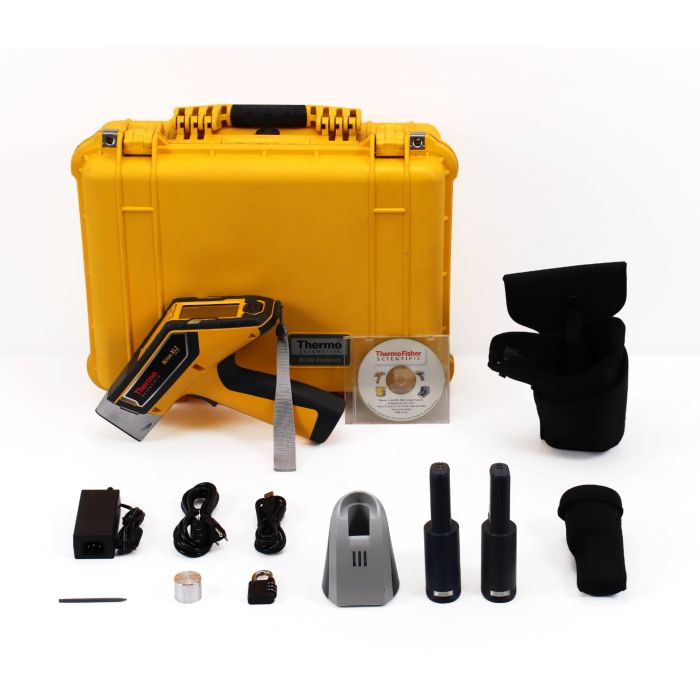 Thermo Scientific Niton XL2 980, Batteries, Charging dock, AC Adapter, Power Cable, USB Cable, AL 6061 Sample, Hard Carrying Case, Niton Resource Guide CD, Holster