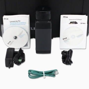 
FLIR A615 Unit, AC Adapter/Charger, Ethernet Cable, Power Cable, User Instructions, Thermal Vision Systems Tools and Utilities CD, Hard Carrying Case