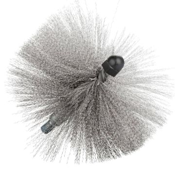 WOHLER 24-inch Stainless Steel Crimped Wire Bristle Brush with 3-Layer M10 Thread (1397)