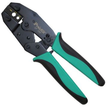 Eclipse Tools Pro'sKit Crimper, Ratcheted,Lunar Series, HDTV BNC/TNC 3-pc coax connectors, .042 Sq., .197 and .278 Hex sizes