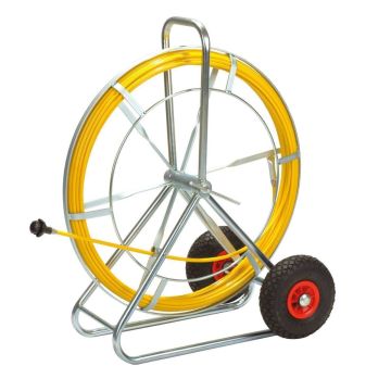 Wohler Viper XXL Cleaning Rod System MPN 3337 with 328 ft GRP rod for large chimney, pipe, and ventilation duct cleaning