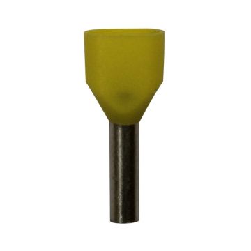 Eclipse Tools Pro'sKit Twin Yellow Wire Ferrules, 2x18 AWG x 16mm, 500 pcs
