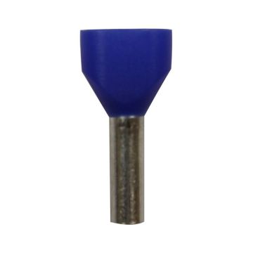 Eclipse Tools Pro'sKit Twin Blue Wire Ferrules, 2x14 AWG x 18mm, 500 pcs