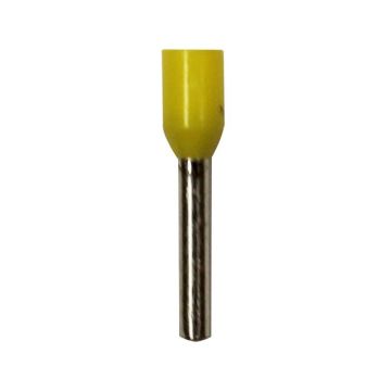 Eclipse Tools Pro'sKit Insulated Yellow Wire Ferrules, 18 AWG x 16mm, 100 pcs