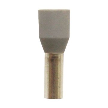 Eclipse Tools Pro'sKit Insulated Gray Wire Ferrules, 12 AWG x 16mm, 100 pcs