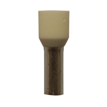 Eclipse Tools Pro'sKit Insulated Ivory Wire Ferrules, 8 AWG x 22mm, 100 pcs