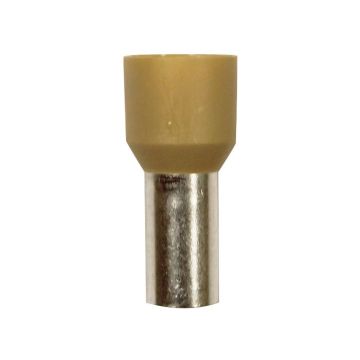 Eclipse Tools Pro'sKit Insulated Beige Wire Ferrules, 2 AWG x 30mm, 25 pcs