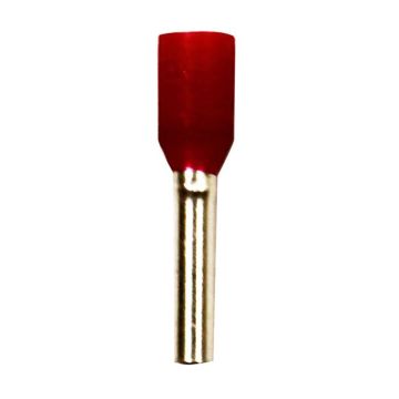 Eclipse Tools Pro'sKit Insulated Red Wire Ferrules, 18 AWG x 14mm, 100 pcs