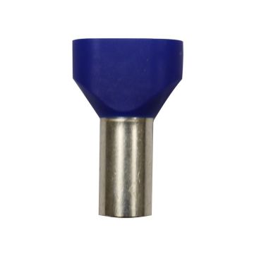 Eclipse Tools Pro'sKit Twin Blue Wire Ferrules, 2x6 AWG x 29mm, 50 pcs