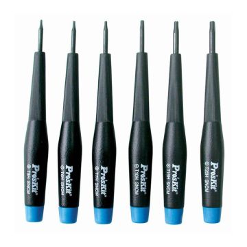  Eclipse Tools Pro'sKit 6 Piece Precision Security Star Tip Screwdriver Set