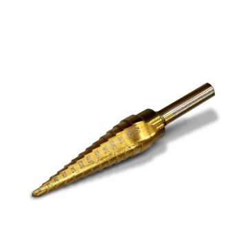 Eclipse Tools Pro'sKit Step Drill, 1/8" ~ 1/2" 13 Step, Titanium Coated M2 High Speed Steel