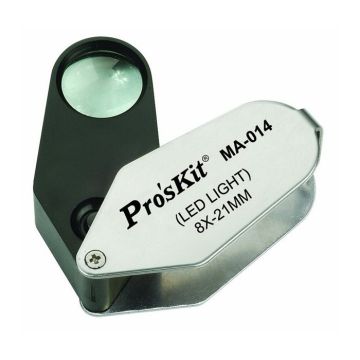 Eclipse Tools Pro'sKit 8X LED Lighted Folding Magnifier