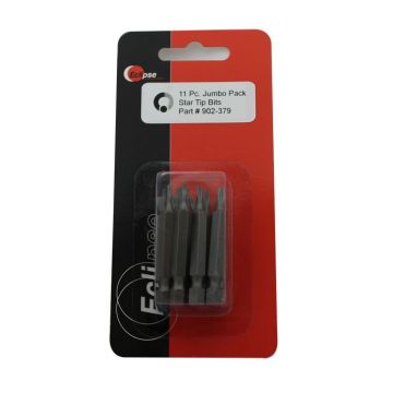 Eclipse Tools 11 Pc Jumbo Pack Assorted Star Tip 1-15/16" Power Bit Set
