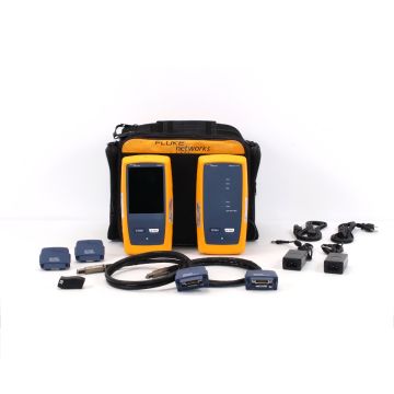 Versiv 2 Mainframe and Remote, DSX-5000 Copper CableAnalyzer Module, Cat 6A/Class EA Permanent Link Adapter, Cat 6A/Class EA Channel Adapter, Universal Coupler, AC charger, Shoulder Strap, Carry Case