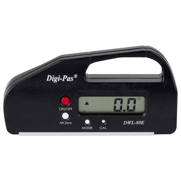 Digi-Pas DWL80E Pocket Size Digital Level, Electronic Angle Gauge, Protractor, Angle Finder, Bevel Gauge, 0.1°, 4 inch