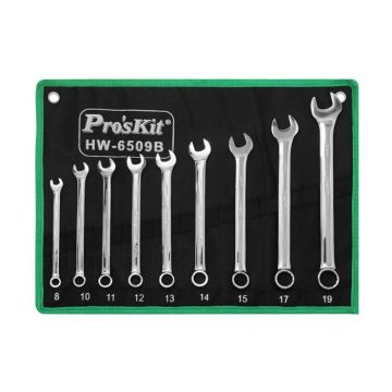 Eclipse Tools Pro'sKit 9 Pc Combination Wrench Set, Metric