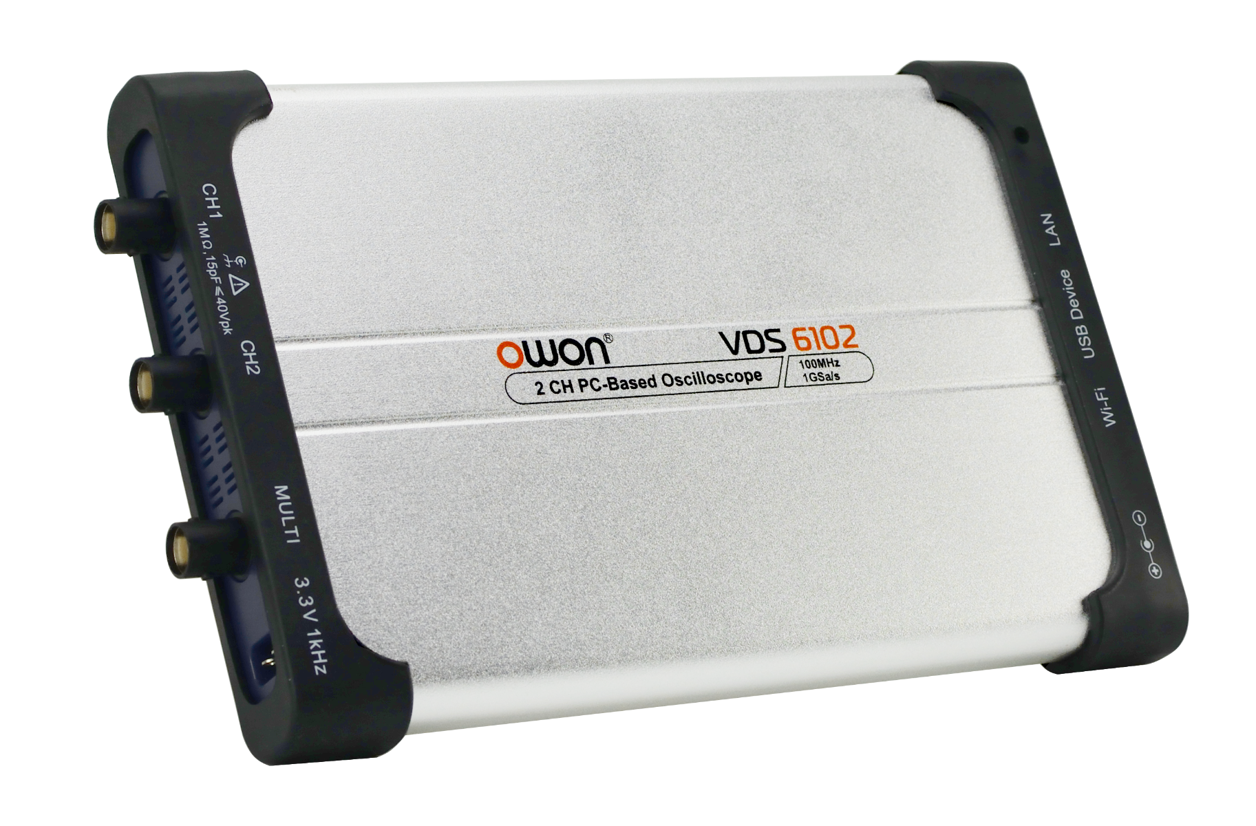 OWON VDS6102 100MHz 1GS/s 2-Channel PC Oscilloscopes with 10M Record Length Build-in 5Mhz Signal Generator